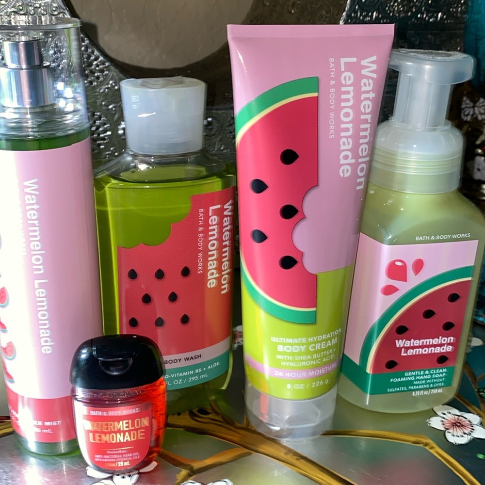 Bath And Bodyworks Watermelon  🍉 Lemonade 🍋 gift set combo